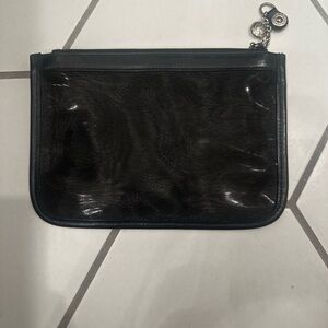 Gucci Black Mesh Pouch with Zipper Charm